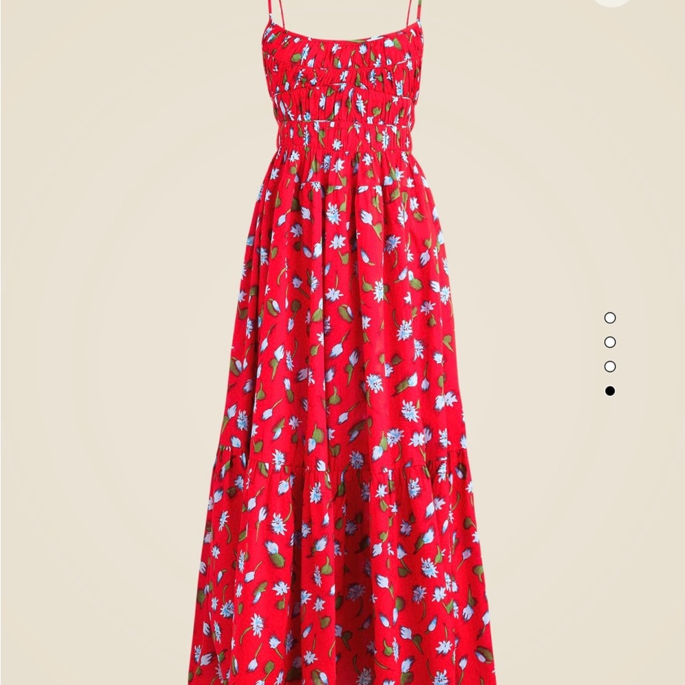 J. Crew Red Floral Maxi Dress